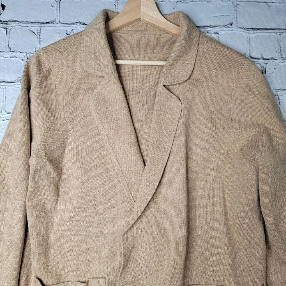 J Crew Eloise Sweater Blazer In Heather Khaki Merino Wool Blend Size‎ M/L?